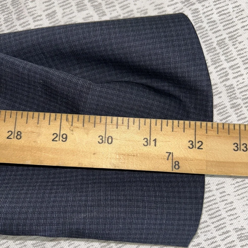 Hugo Boss 2 Piece Breathable Suit Mens 42r Pants 34x30 check pattern blue